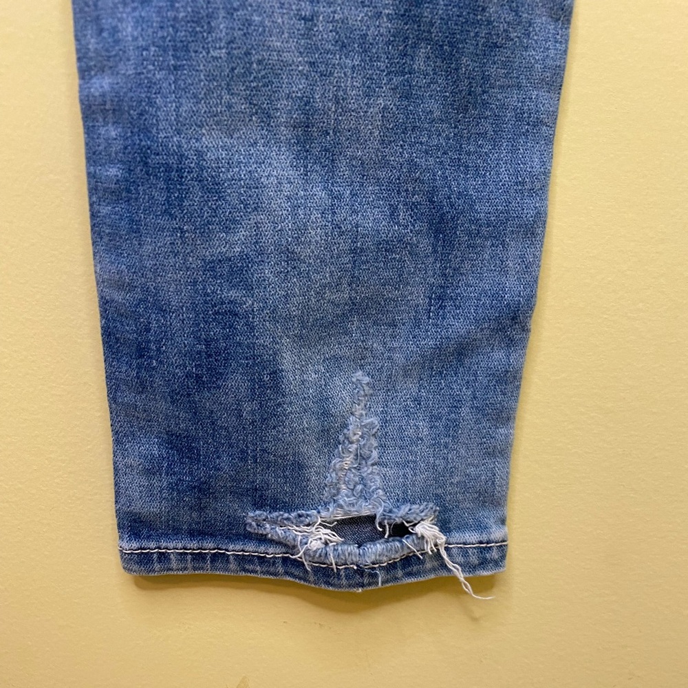 American Eagle Super Stretch Medium Wash Ankle Jegging Skinny Distressed Size 6 - Picture 9 of 9